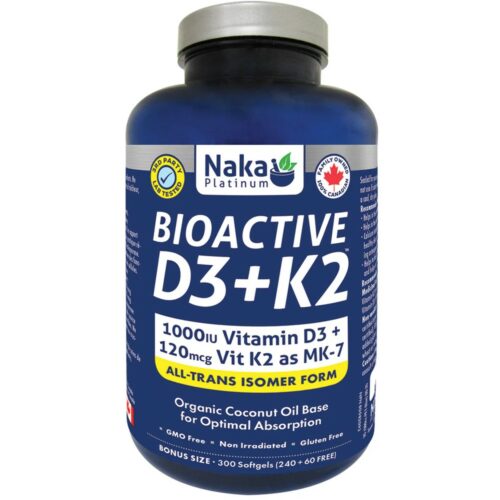 (Bonus Size) Platinum D3+K2 - 300 softgels