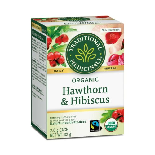 Traditional Medicinals Organic Hawthorn & Hibiscus Tea 16teabags
